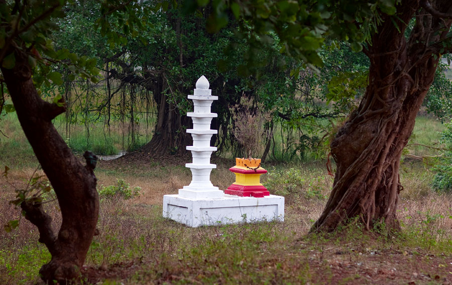 Deepastambha at Bhumika temple in Chopdem, Goa