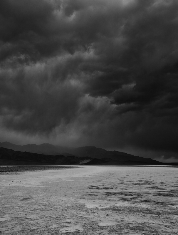 Storm brewing over Badwater basin in Death Valley
