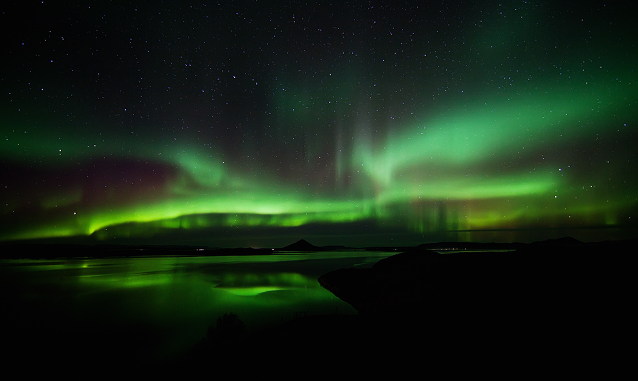 Northern Lights over Lake Mývatn