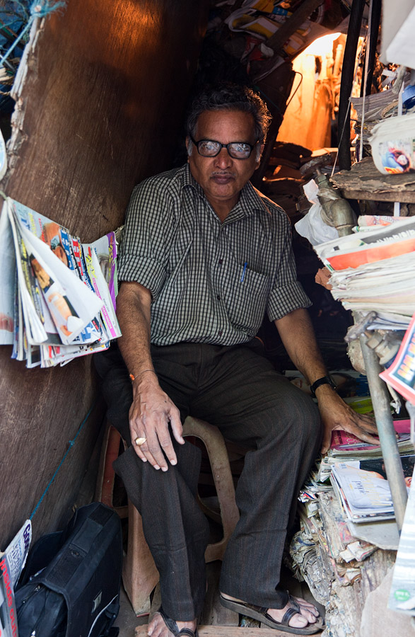 Librarian-owner Ramesh Manerikar
