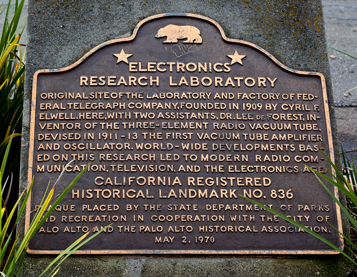 De Forest plaque in Palo Alto