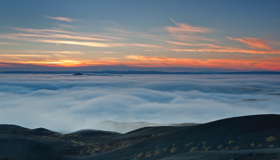 Fog over Lake Mývatn