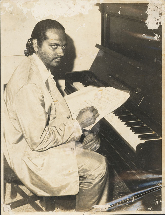 The maestro in his flat in Bandra in 1961