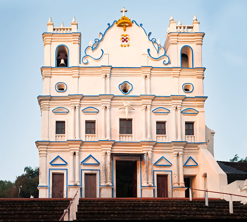 Reis Magos church at sunrise, Goa
