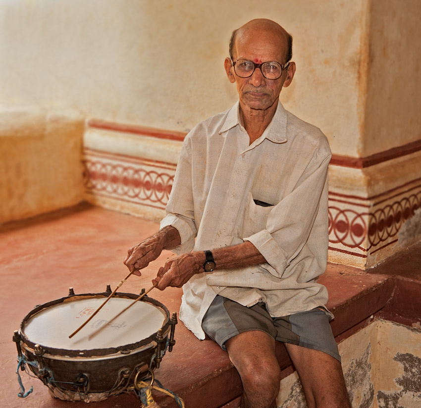 Temple musician Dattaram Ramkrishna Narvekar
