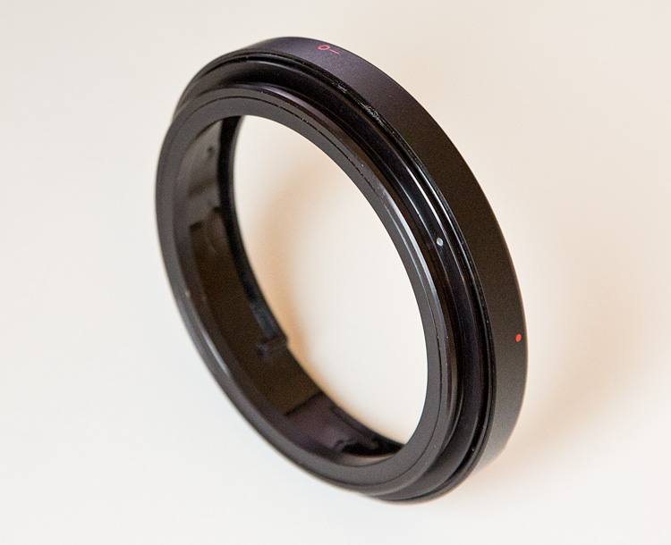 Filter adapter ring - fabrication by S.K. Grimes shop