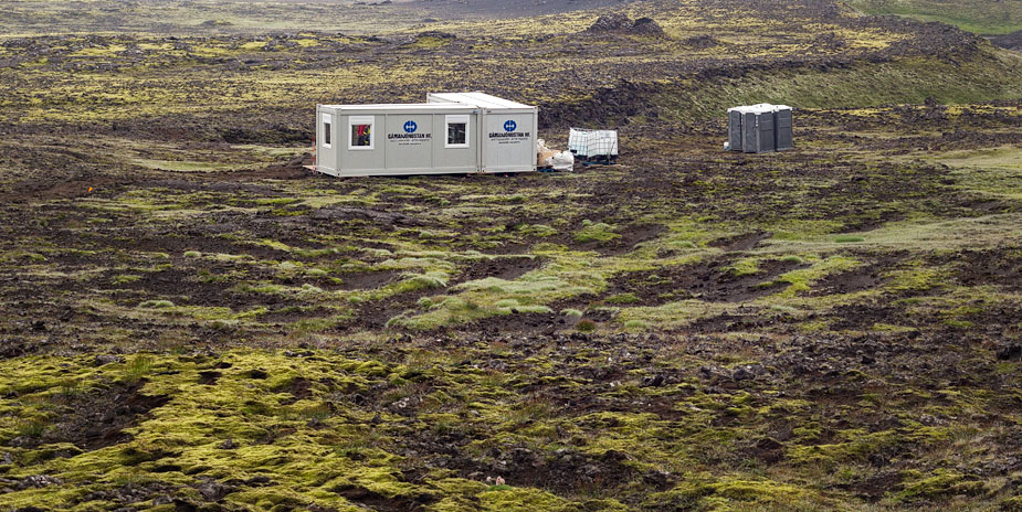 Base station next to Þríhnjúkagígar