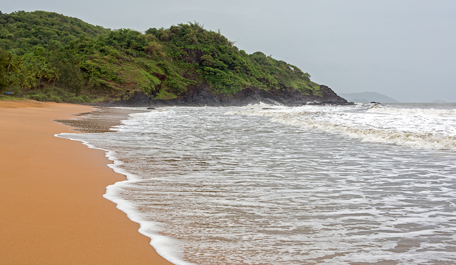 Pollem beach in Canacona, Goa