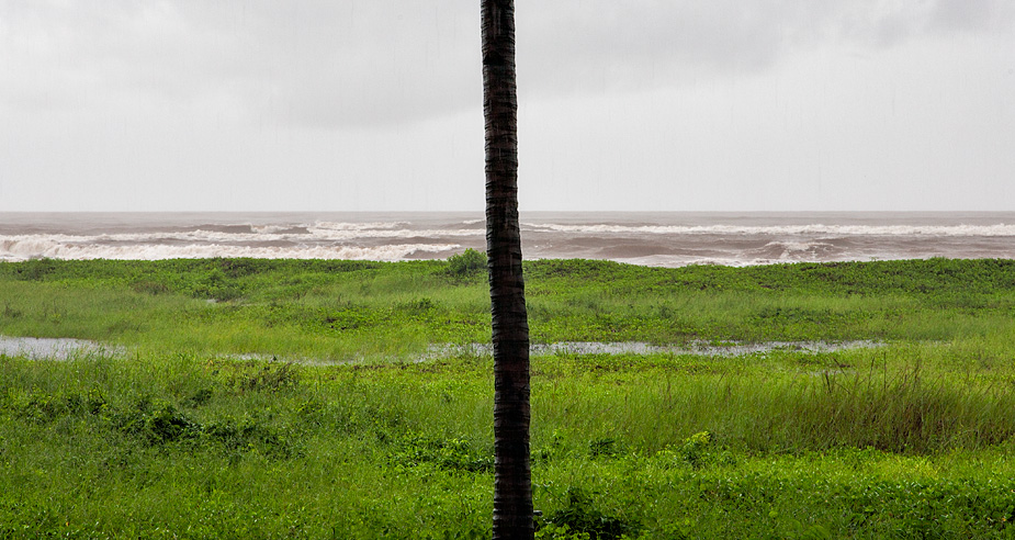 Monsoon squall at Miramar beach in Panjim