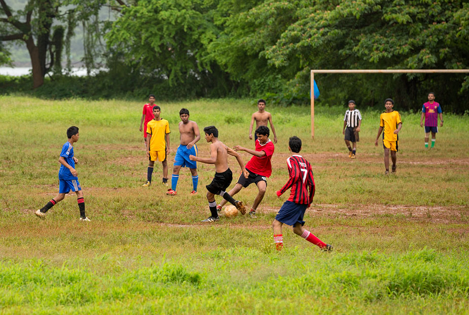 Football practice in Campal, Panjim