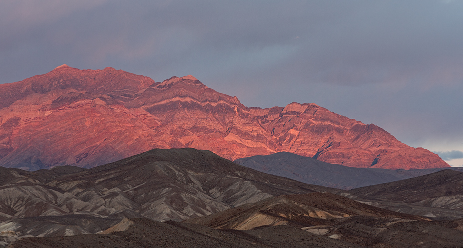 Funeral Mountains of Amargosa range at sunset from Zabriskie Point