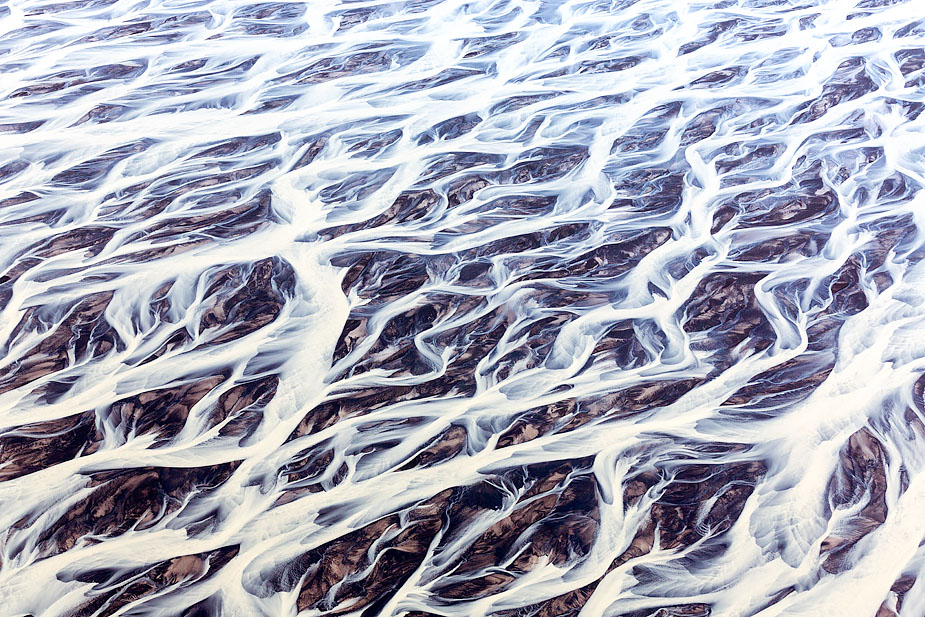Patterns of glacial river Tungnaá