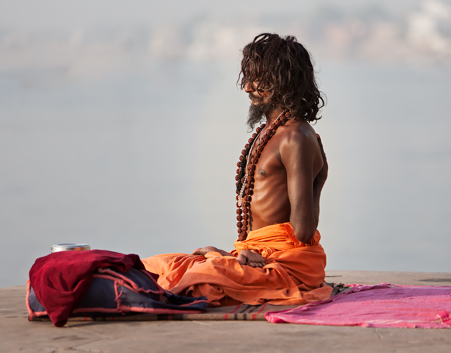 Yogi on River Ganga in Varanasi