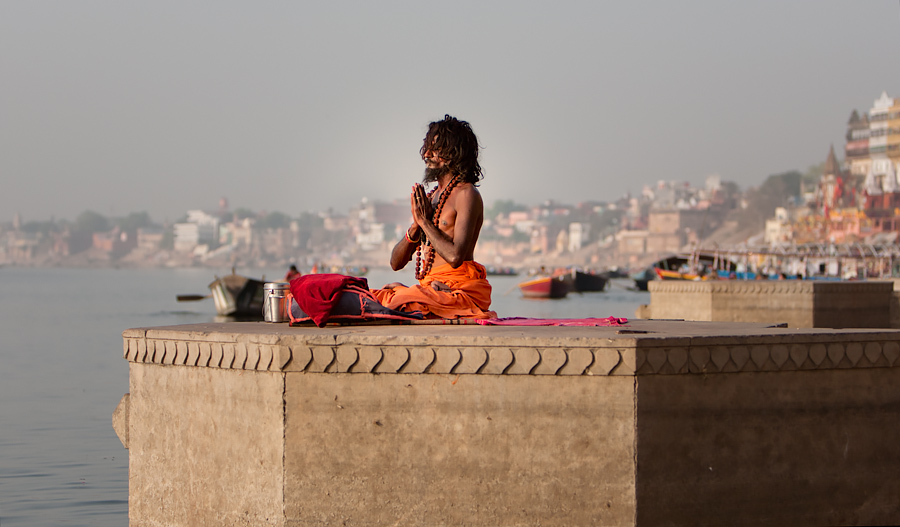Yogi on River Ganga in Varanasi