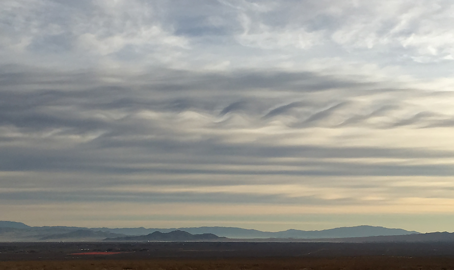 Kelvin-Helmholtz clouds over Ridgecrest, California