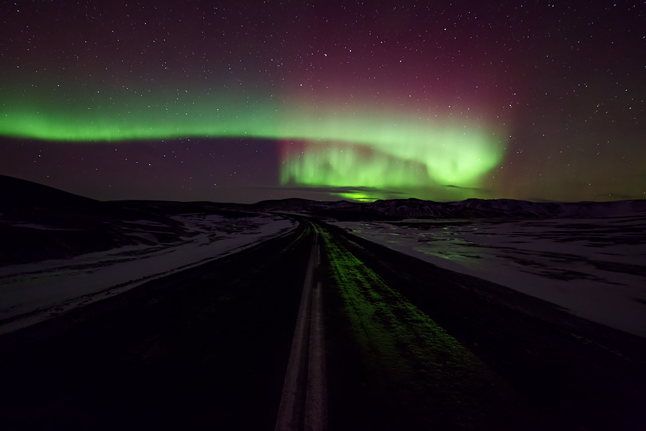 Northern Lights near Þórisvatn, Iceland