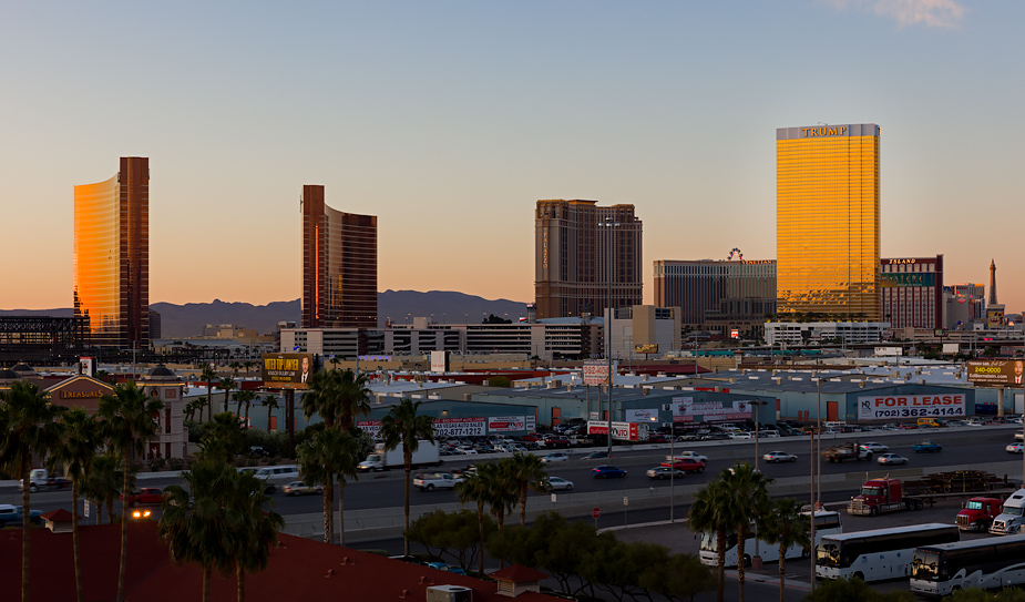 Trump, Wynn and Encore hotels in Las Vegas