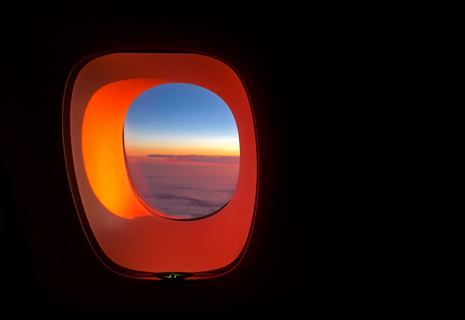 Sunrise, A380, Atlantic Ocean