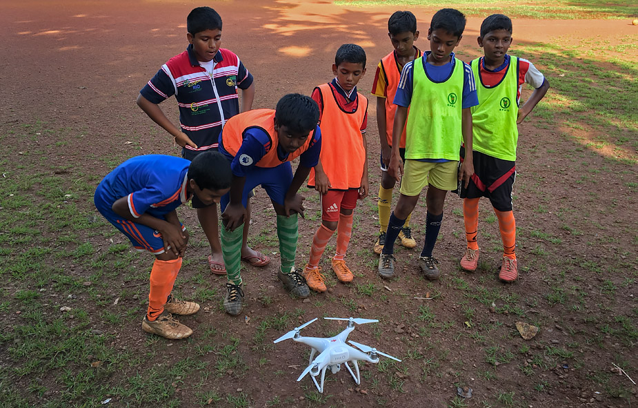 Boys at Church Ground, Piedade, Divar, Goa