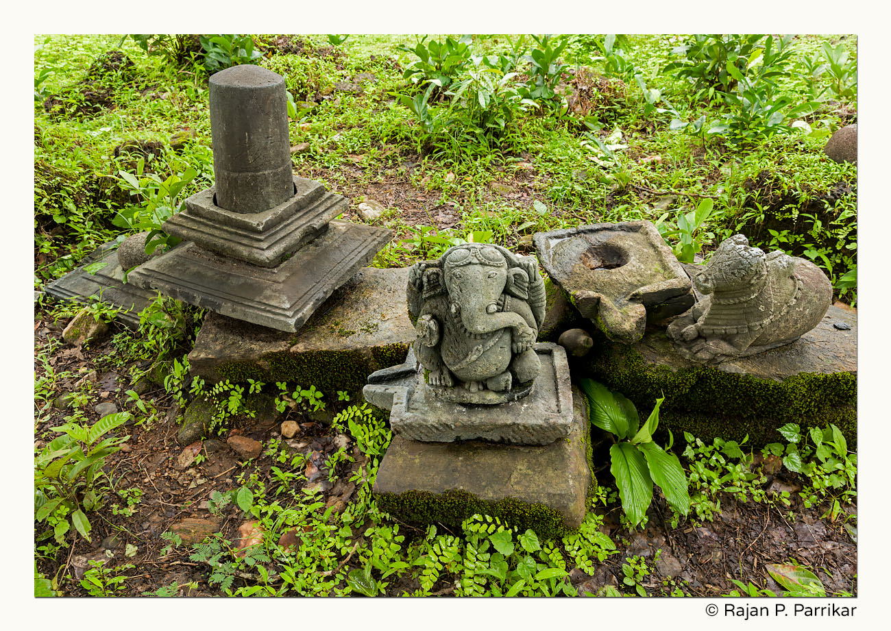 Ancient Ganesh idol in "Lingachi Moli', Caranzol, Goa