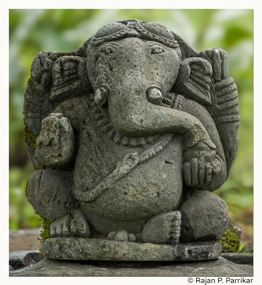 Ancient Ganesha idol in "Lingachi Moli', Caranzol, Goa