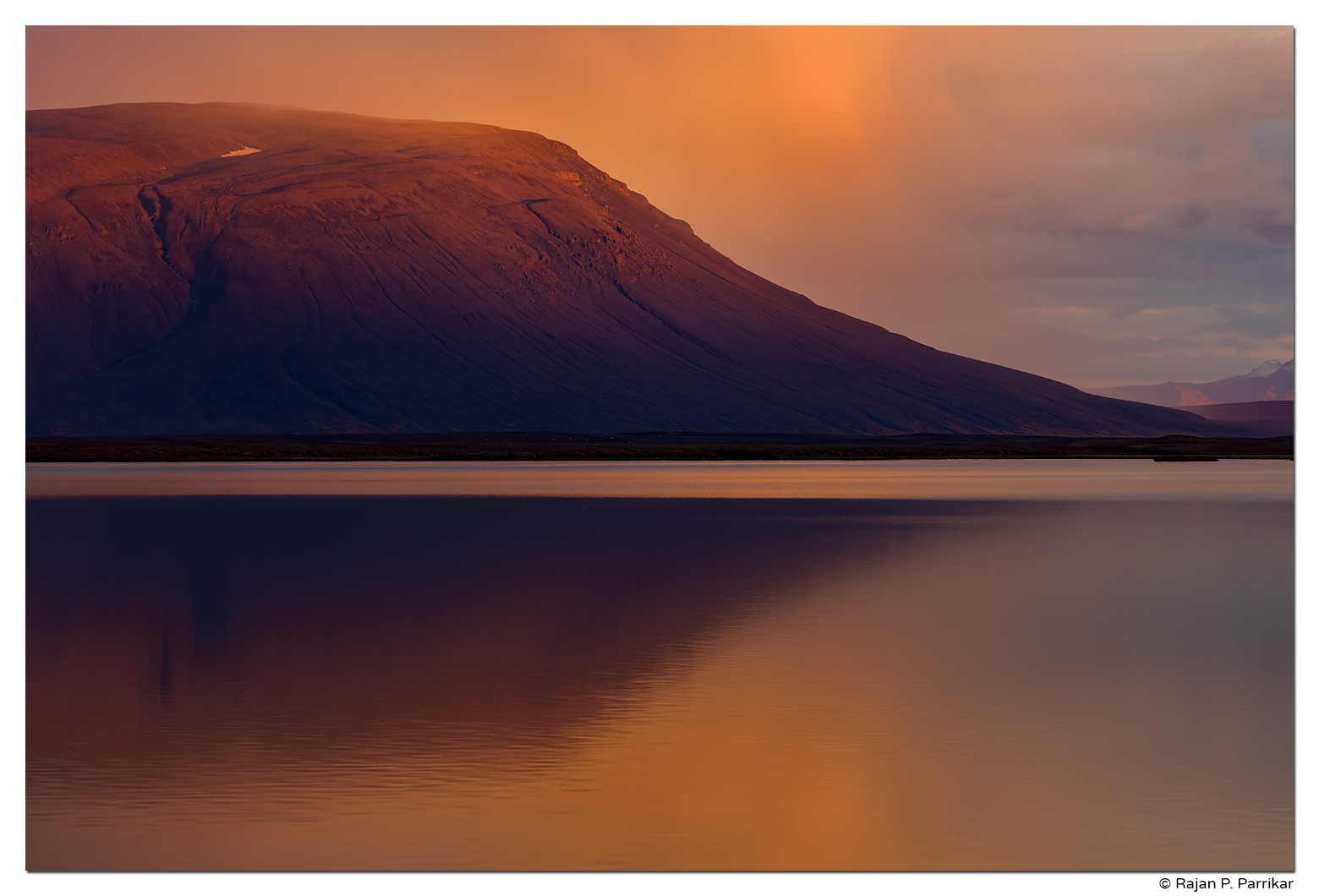 Sellandafjall, Mývatn, Sandvatn, Iceland, Sunset