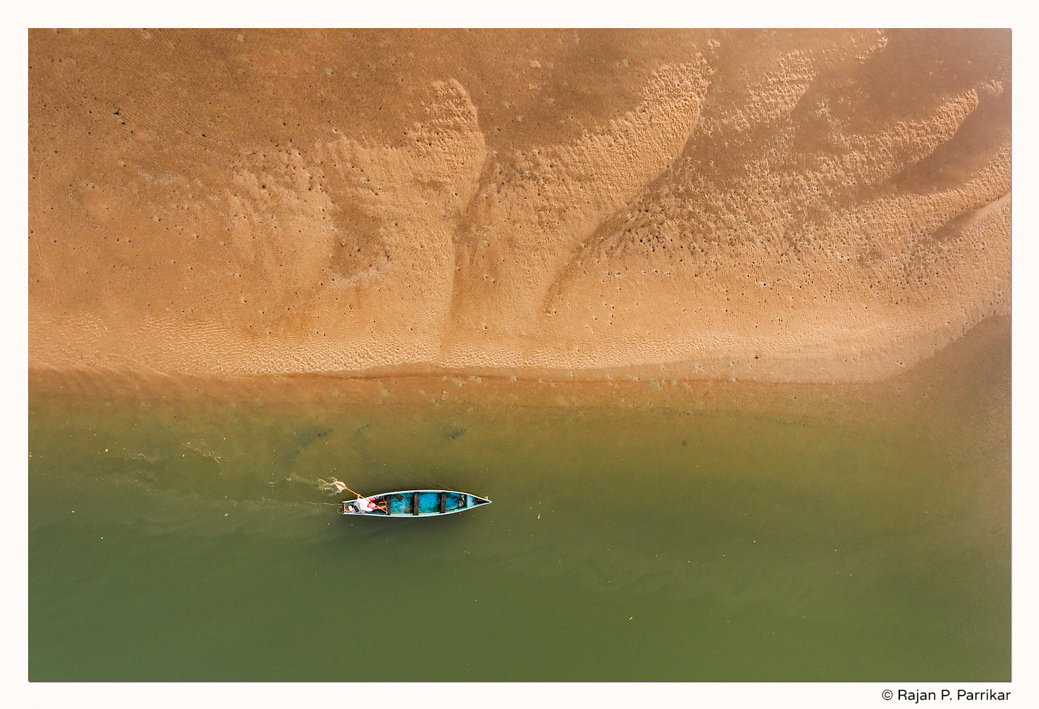 Boat in Nerul river, Goa