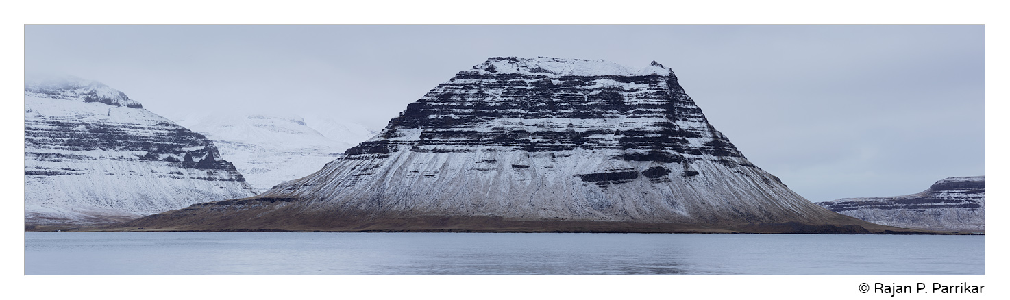 Panorama of Kirkjufell in Grundarfjörður, Iceland