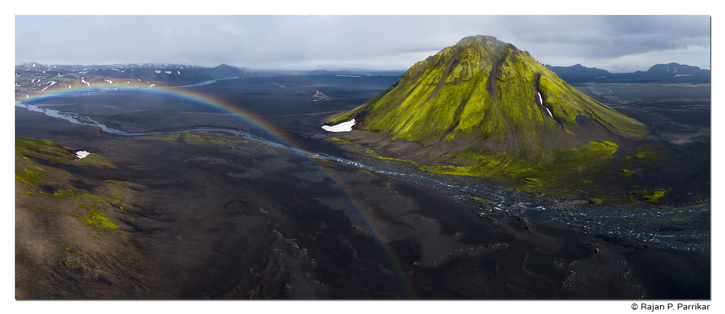 Rainbow, Mælifell, Mælifellssandur, Mýrdalsjökull, Iceland, Highlands