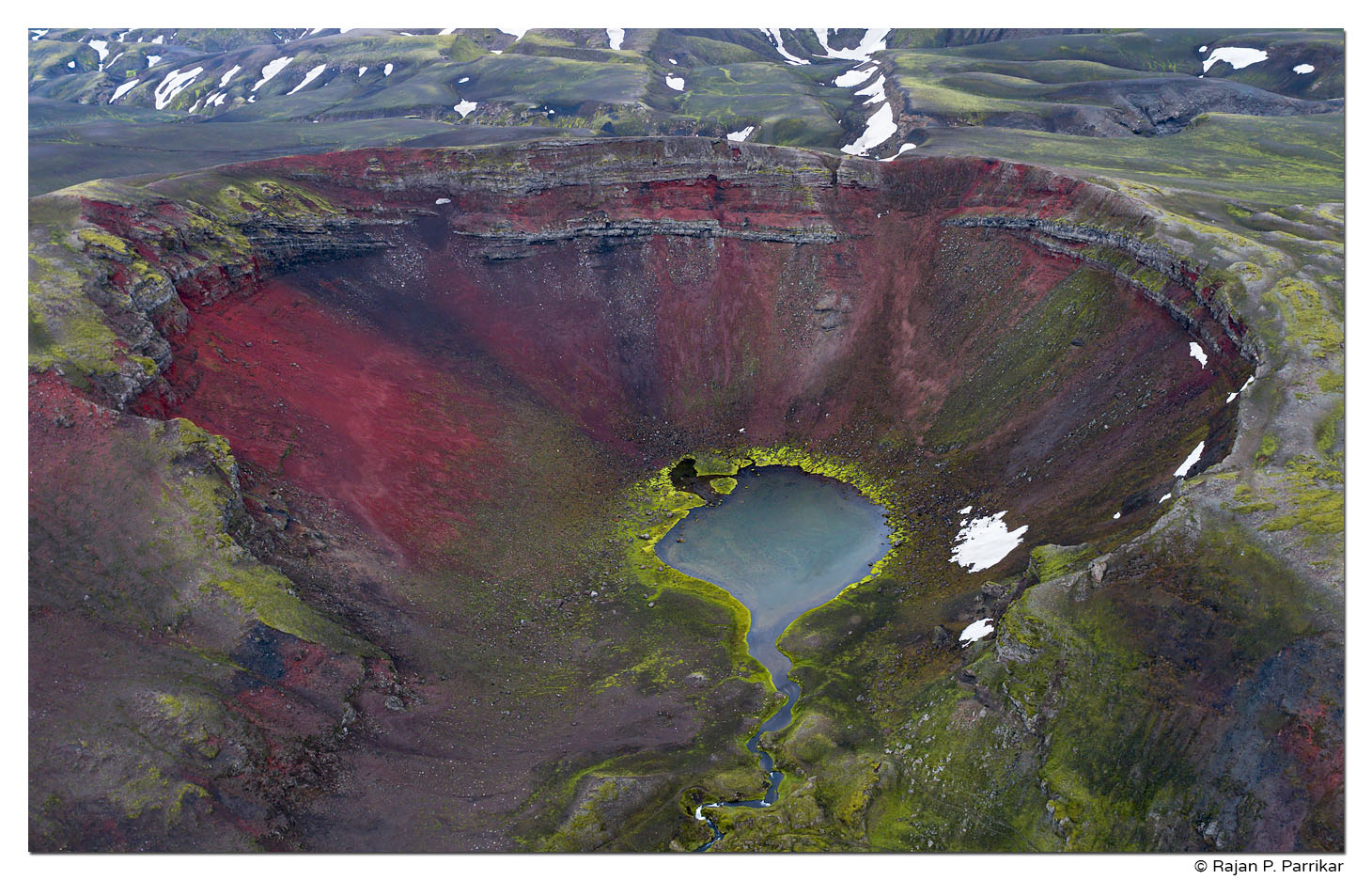 Rauðibotn, Volcanic Crater, Highlands, Iceland