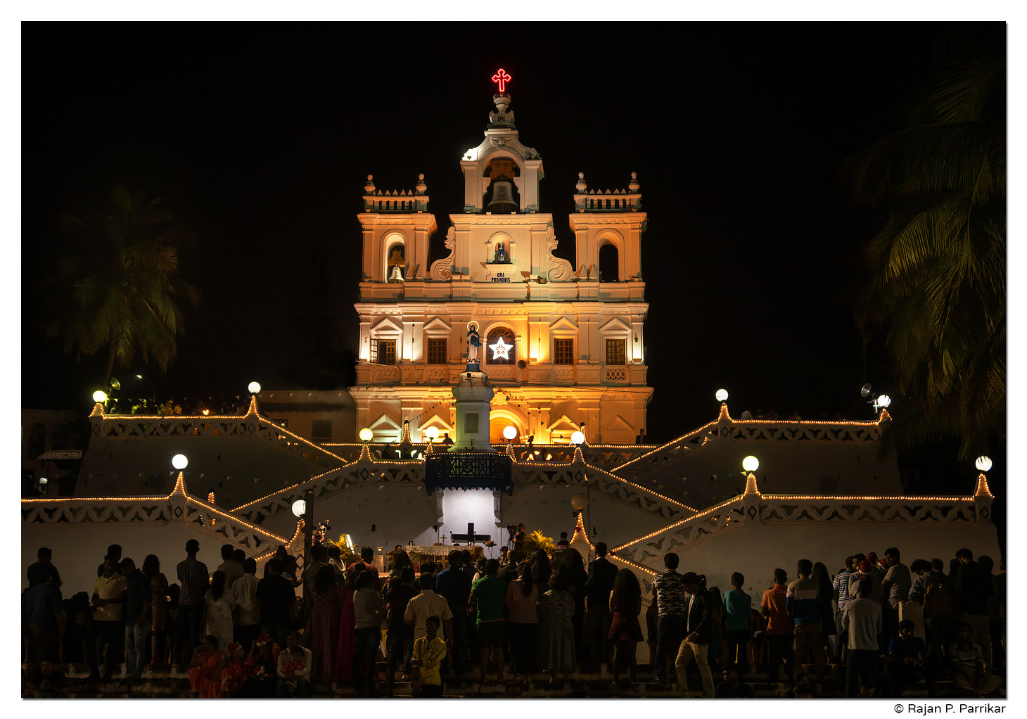 Midnight mass at Panjim Church, Goa