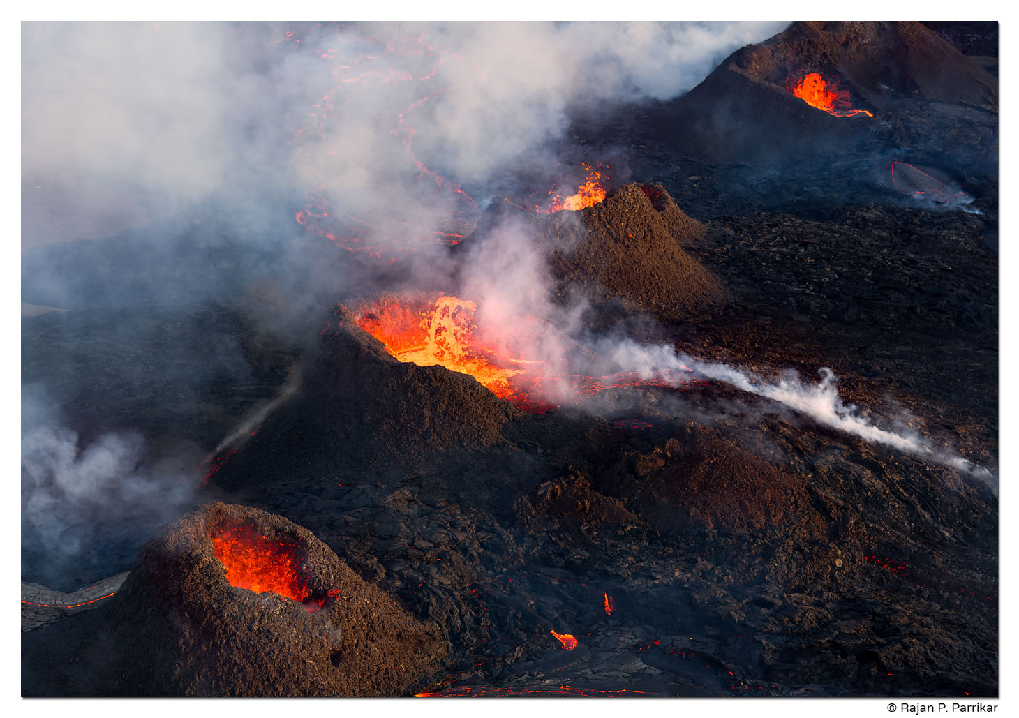 Volcanic eruption, Iceland, Reykjanes, Geldingadalir
