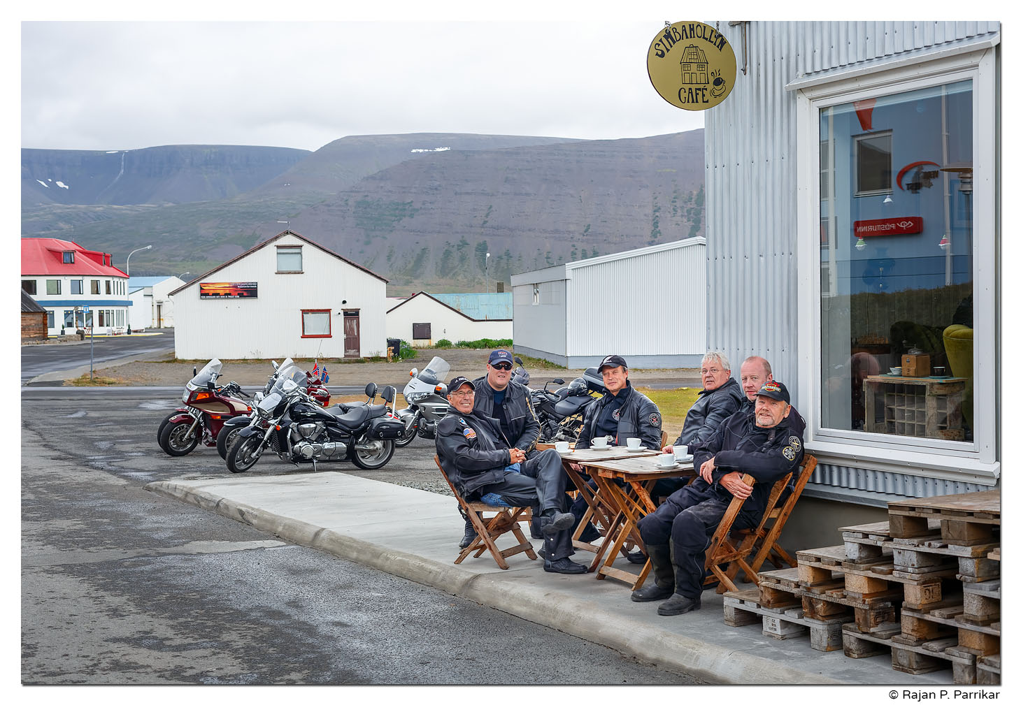 Bikers and Coffee, Þingeyri, Westfjords, Iceland