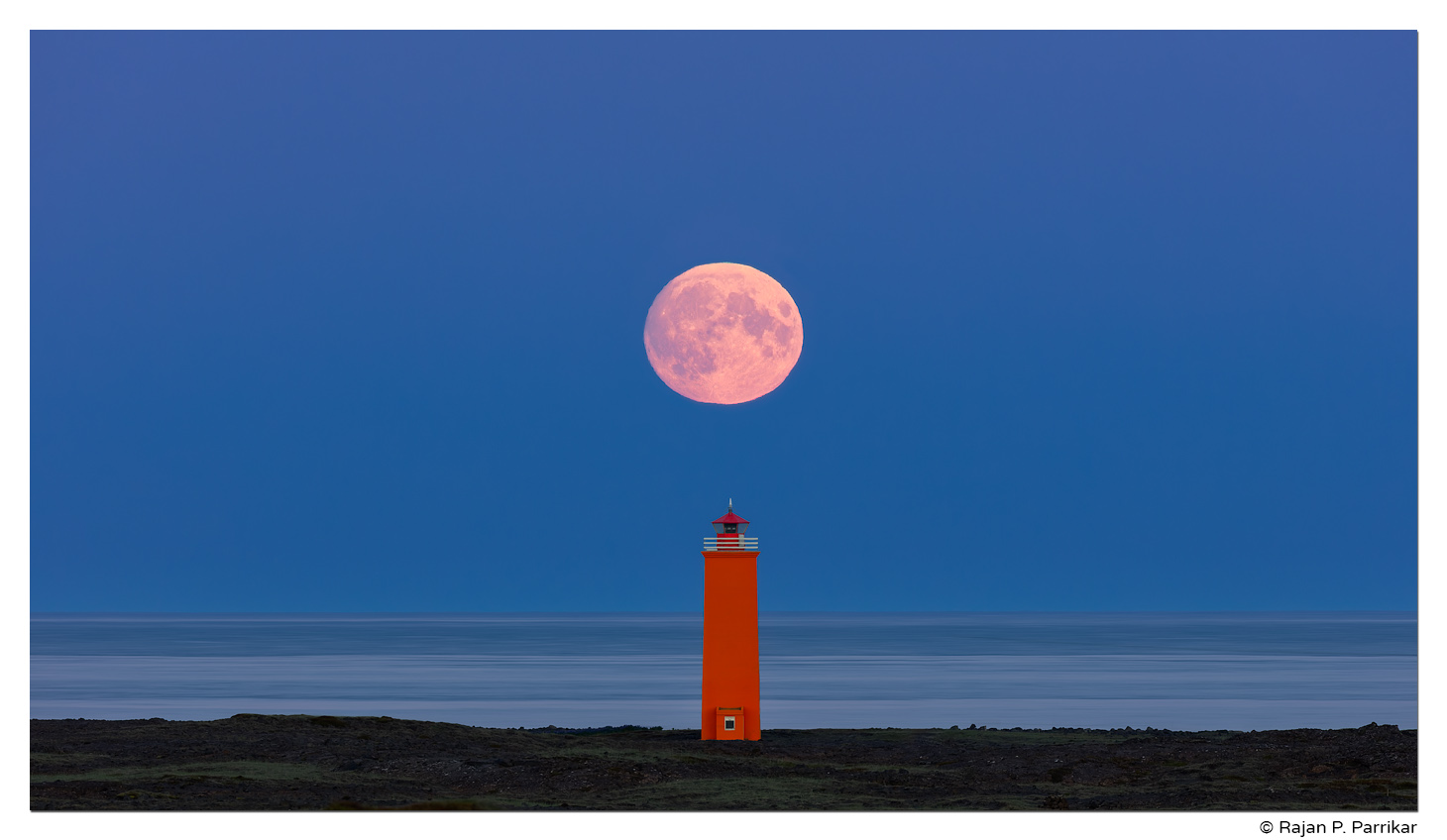 Selvogsviti, Lighthouse, Full Moon, Reykjanes, Iceland