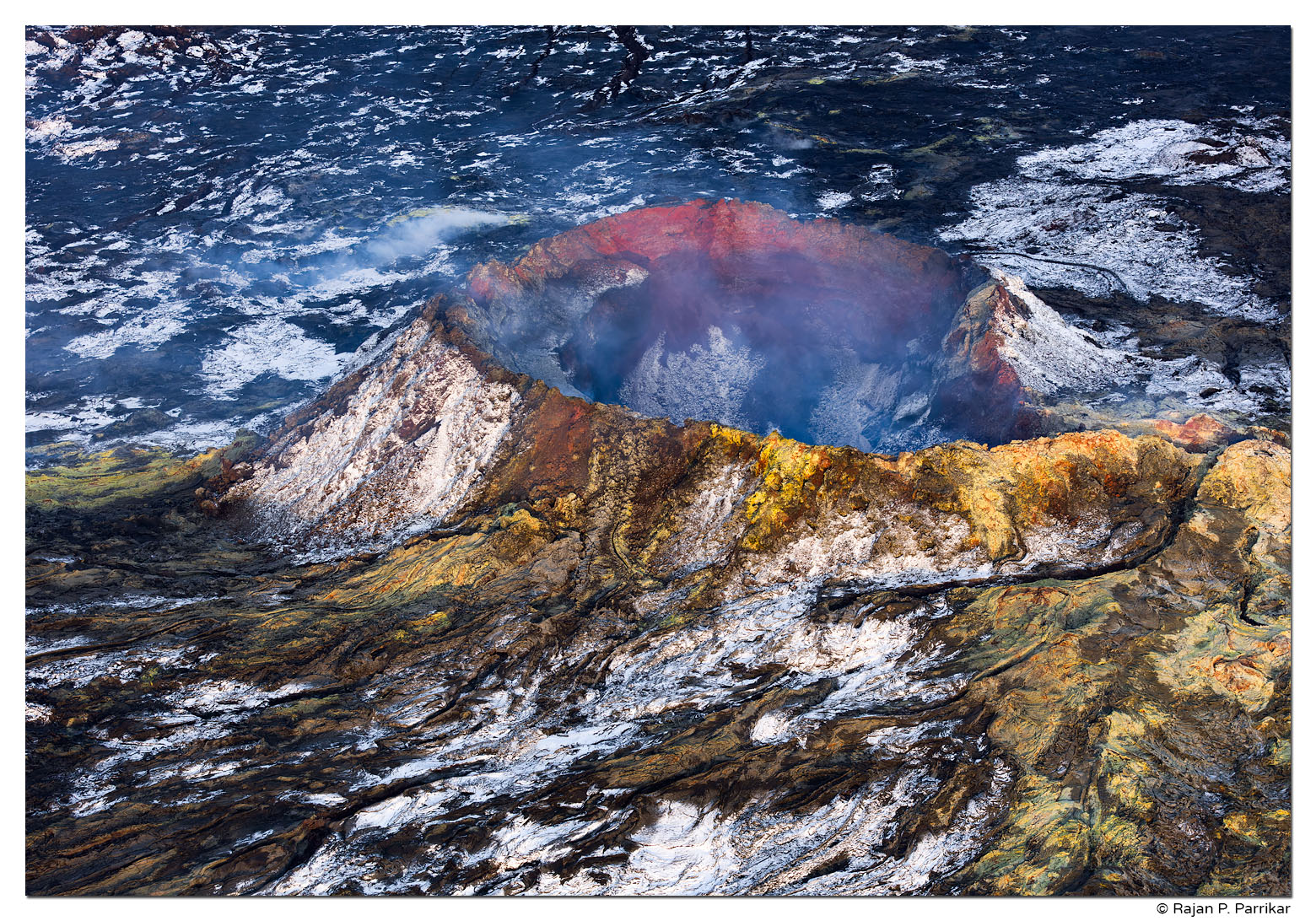 Crater - Volcanic Eruption 2021  at Fagradalsfjall, Reykjanes, Iceland