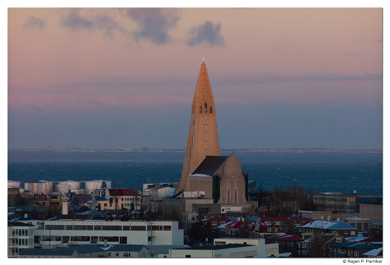 Hallgrímskirkja - first light in Reykjavík, Iceland