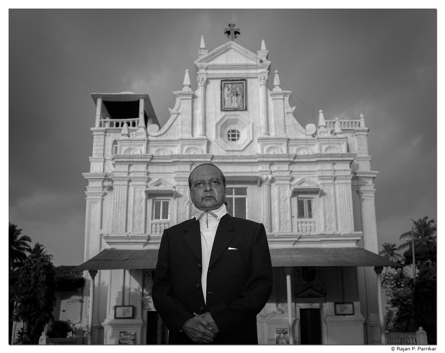 Anthony Gonsalves at the Majorda church, Goa