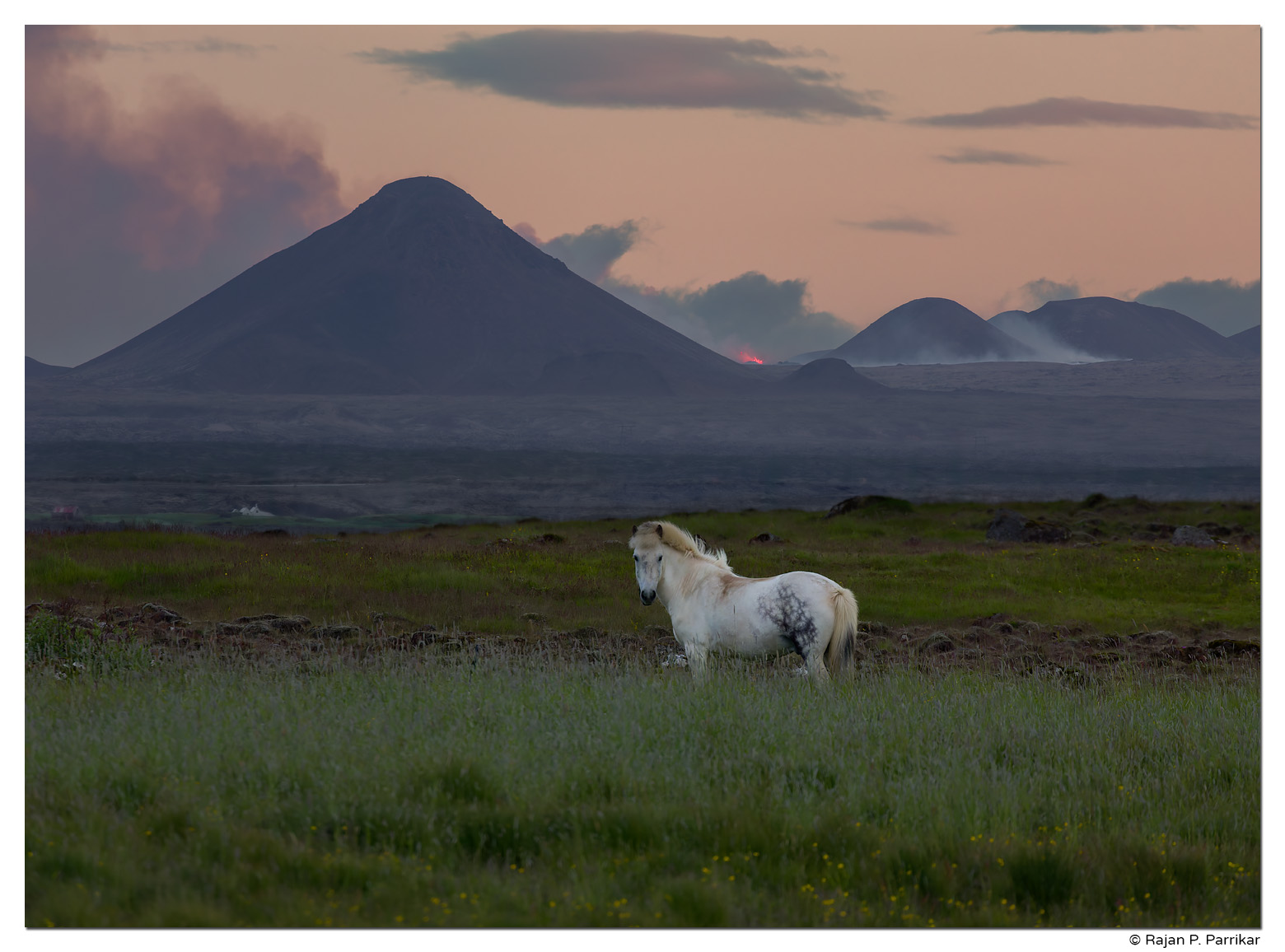 Volcanic Eruption, Horse, Keilir, Reyjanes, Iceland
